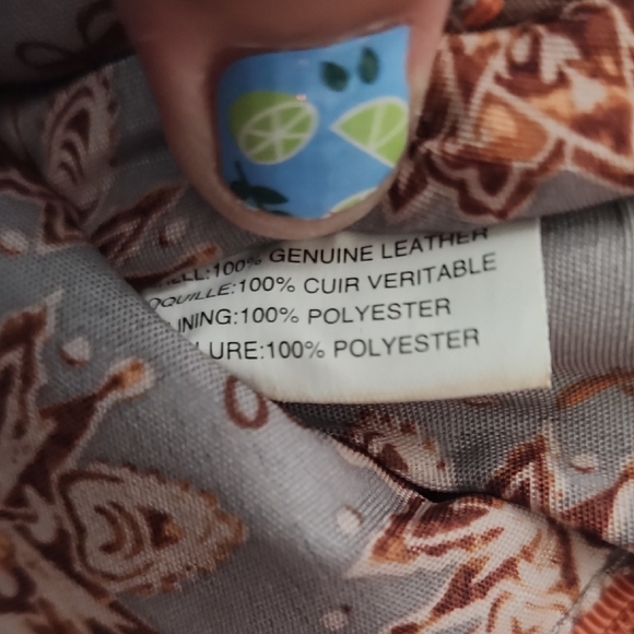 HOBO Vintage Grunge Distressed Rich Brown 100% Genuine Leather Shoulder Bag - Picture 13 of 15